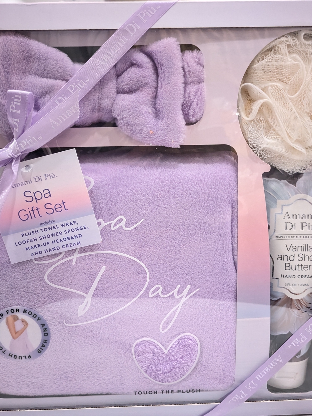 Amami Di Piu Lavender Spa Gift Set with Plush Towel Wrap